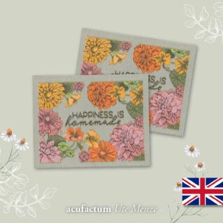 Patch "Happiness is Homemade" Blumen