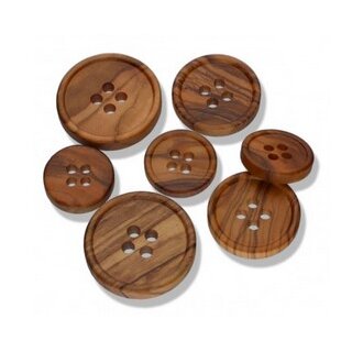 11mm Holzknopf "Natur", 4-Loch