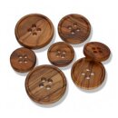 11mm Holzknopf "Natur", 4-Loch
