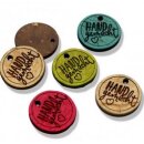 15mm Kokosnussknopf "Handgemacht" türkis