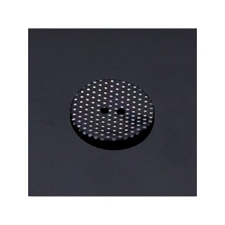 Knopf "Perlmutt" 23mm schwarz Tupfen