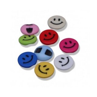 15mm Kunststoffknopf "Smiley", gelb