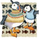 Karte "Two Woolly Puffins" WOOL27