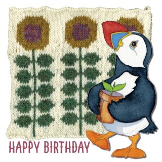 Karte "Flower Birthday" WOOL12