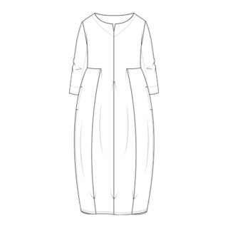 11020 dress long with pleats