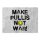 Postkarte "MAKE PULLIS NOT WAR"