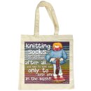 Cotton Canvas Bag "Knitting Socks"