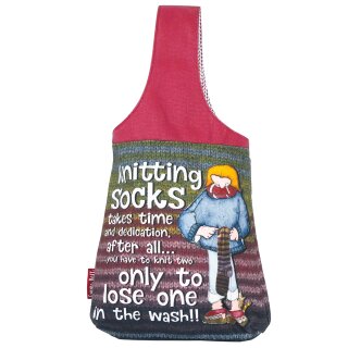Handgelenktasche klein "Sock Knitters"