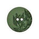 23mm Hanfknopf "Floral" grün