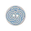 Knopf  "Hanf Muster" 25mm blau