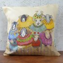 Baumwollkissen "Sheep in Sweaters"