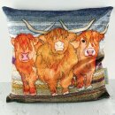 Samtkissen "Highland Coos"