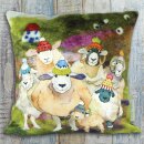 Samtkissen "Happy Sheep"