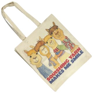 Tasche "Squishing yarn makes me smile"