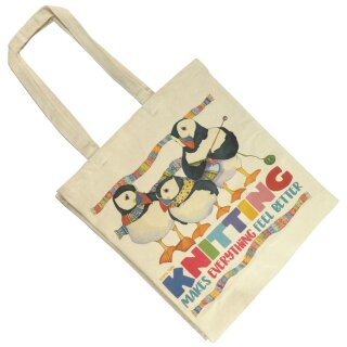 Tasche "Knitting makes everything feel better"