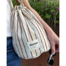 Knitters Project Bag - Seersucker Twin Stripe