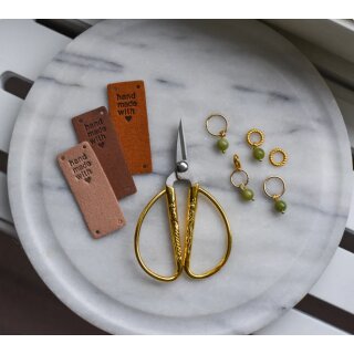 "hand made with ♥" Kunstlederlabel