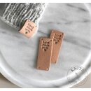 "hand made with ♥" Kunstlederlabel