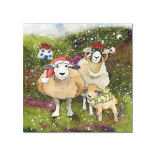 Karte "Felted Sheep Christmas"