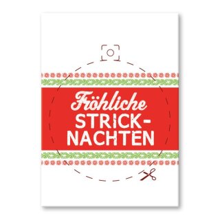 Postkarte "Fröhliche Stricknachten"