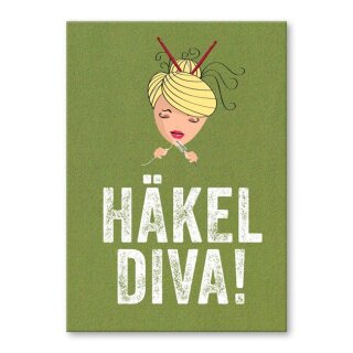 Postkarte "Häkeldiva"