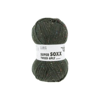Super Soxx 6-fach Tweed 018 dunkelgrün