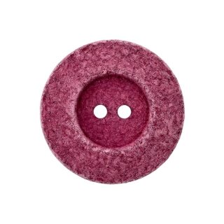 25mm Baumwoll-/Polyesterknopf "Dunkelrot" recycelt