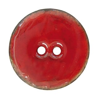 Kokosknopf "Dunkelrot" 2-Loch, recycelt, 30mm
