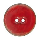 Kokosknopf "Dunkelrot" 2-Loch, recycelt, 30mm