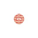 15mm Polyesterknopf "Wellen" rot