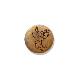 15mm Holzknopf "Kinder"