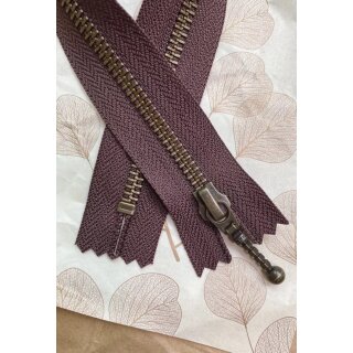 Reißverschluss 35 cm Schokolade