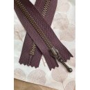Reißverschluss 35 cm Schokolade