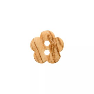 12mm Holzknopf 2-Loch "Blume"