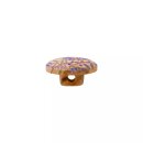 12mm Holzknopf Öse "Muster" blau