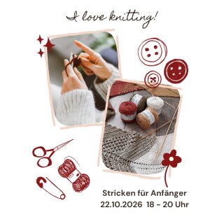 22.10.2026 Kurs "Stricken für Anfänger"