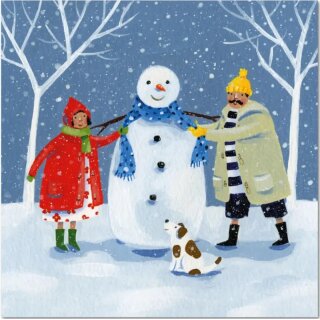 Karte "Snowman Building" 6Stk