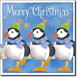Karte "Dancing Puffins" 6Stk