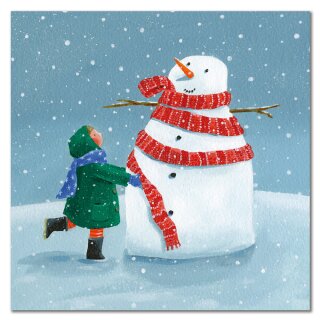 Karte "Snowman / Keeping Warm" 6Stk