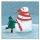 Karte "Snowman / Keeping Warm" 6Stk