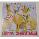 Karte "Three Hares Xmas" 6Stk