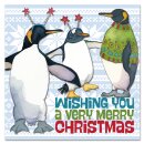 Karte "Penguins in Pullovers Xmas" 6Stk