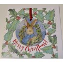 Karte mit Anhänger "Hare Christmas"