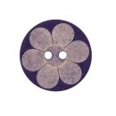 Knopf "Blume" 20mm blau