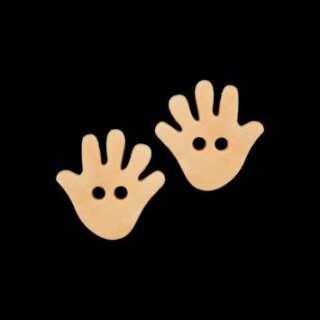 18mm Holzknopf "Hand"