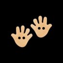 18mm Holzknopf "Hand"