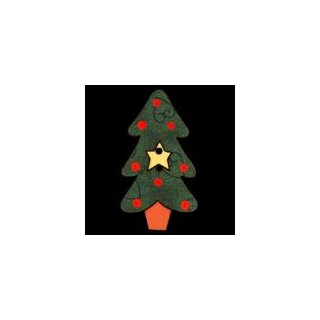 Holzknopf Tannenbaum