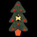 Knopf "Holz" 38mm Tannenbaum