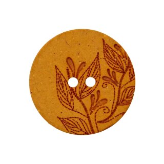 Knopf  "Hanf Floral" 23mm curry