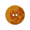 Knopf  "Hanf Floral" 23mm curry